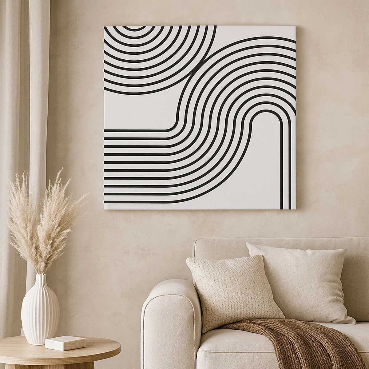 Lærredstryk - Billede på lærred - På en kurve - 30x30 cm