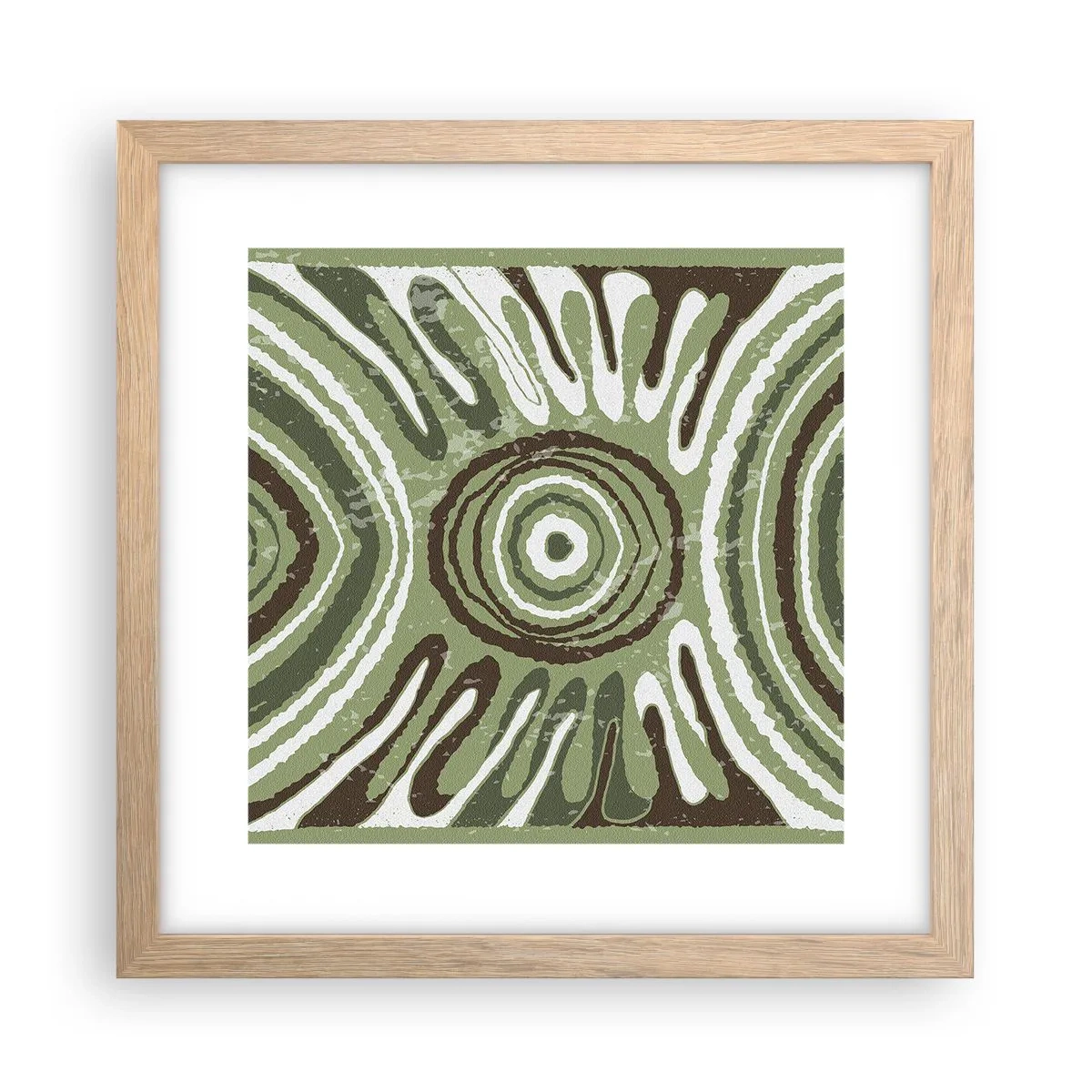 Plakat i ramme af lyst egetræ - Eksplosion af følelser - 30x30 cm