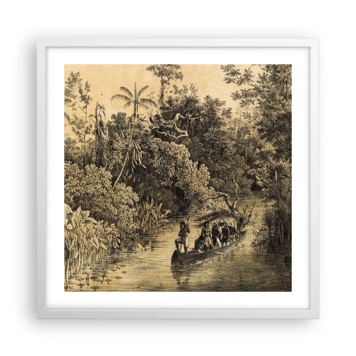 Plakat i hvid ramme - Rejsen til kilden - 50x50 cm