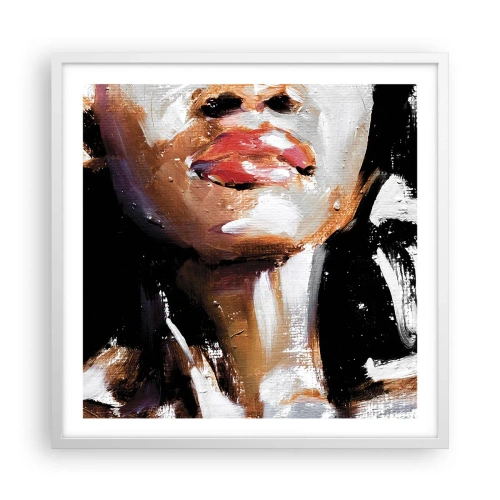 Plakat i hvid ramme - Stolthed uden fordomme - 60x60 cm