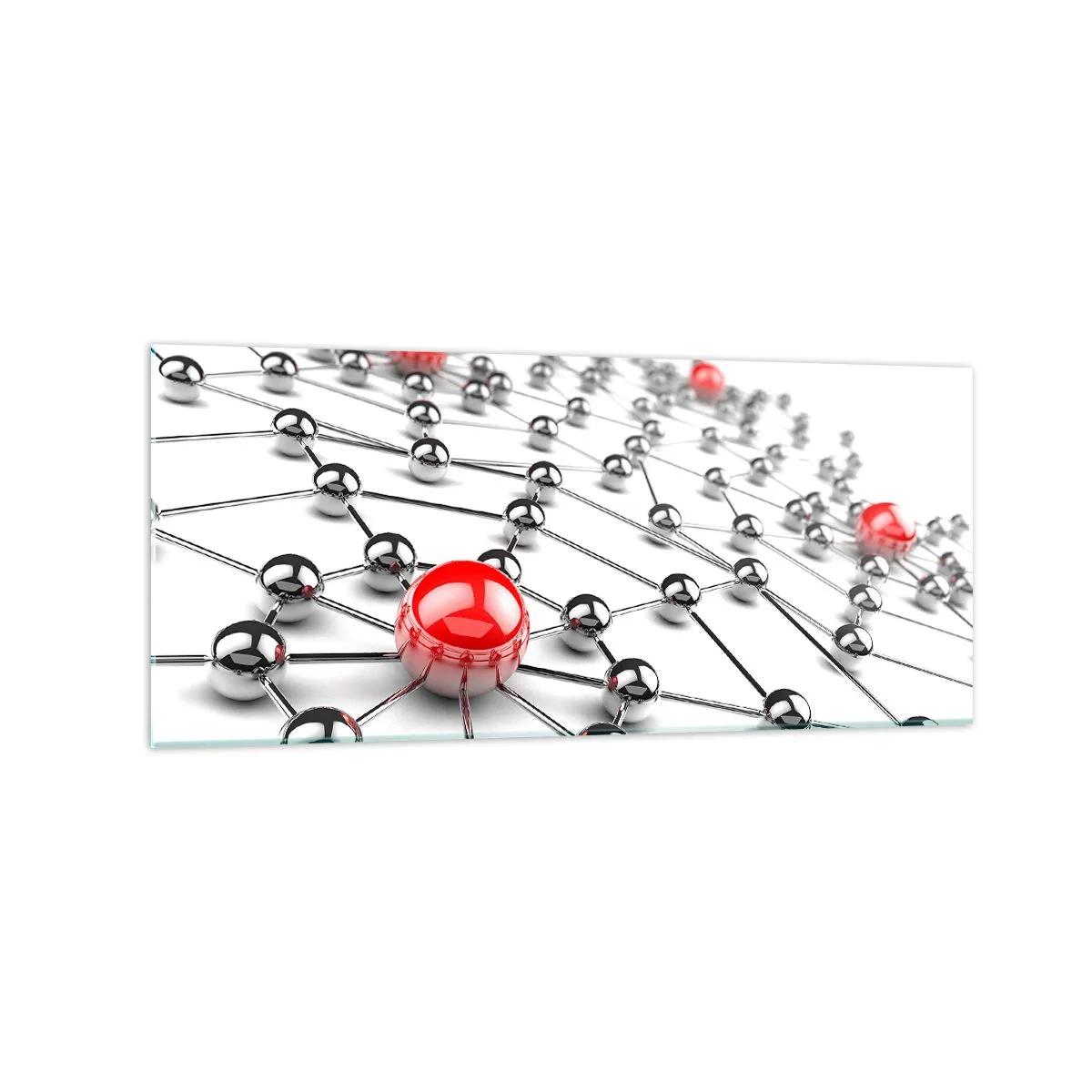 Billede på glas - Sølvnet - 120x50 cm