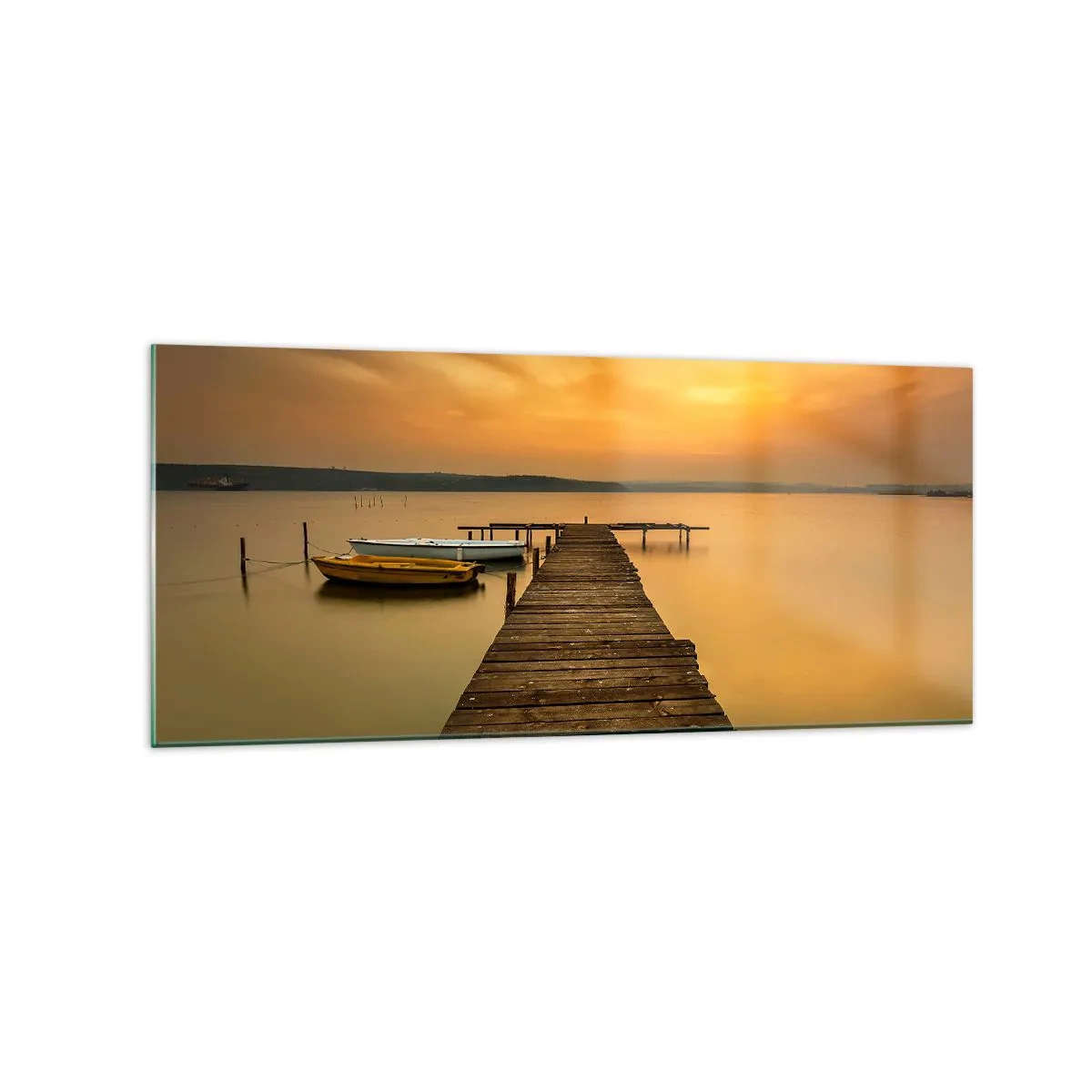 Billede på glas - Jeg vil åbne den gyldne himmel for dig - 120x50 cm