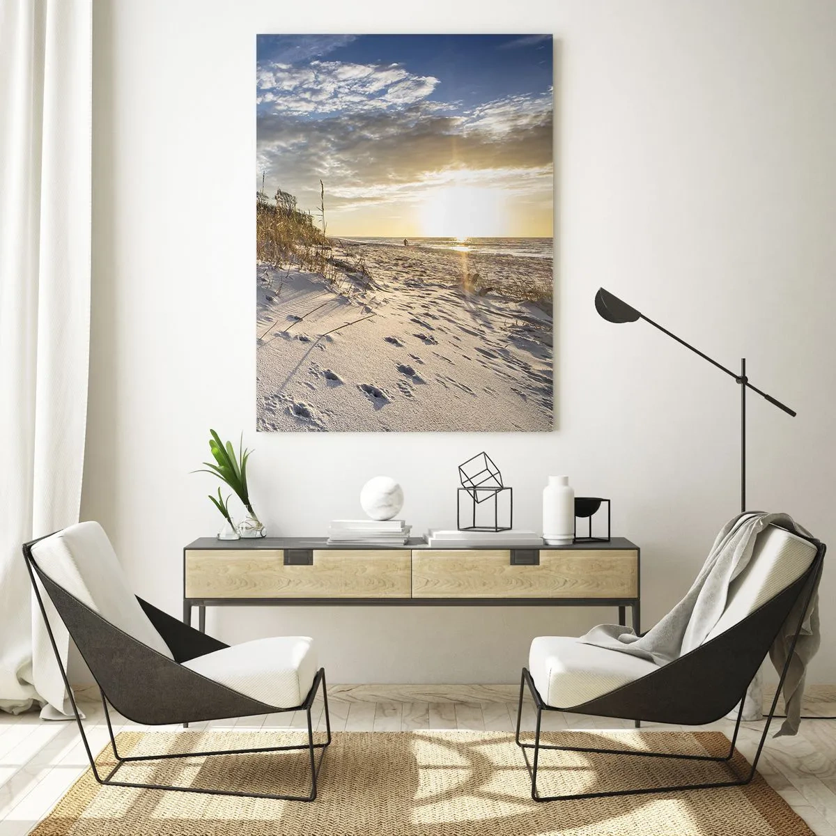 Billede på glas - Indbydelse til en vandretur - 50x70 cm