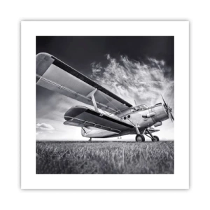 Plakat - Den bevingede vandringsmand - 40x40 cm