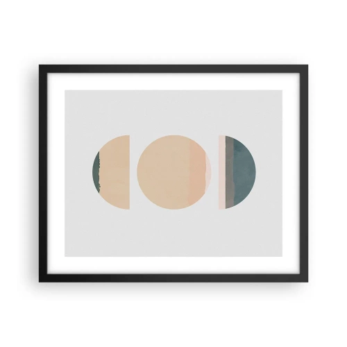 Plakat i sort ramme - Hjul for hjul - 50x40 cm
