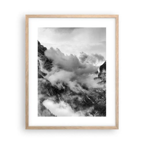 Plakat i ramme af lyst egetræ - Smukt og grusomt - 40x50 cm