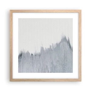 Plakat i ramme af lyst egetræ - Mystisk plade - 40x40 cm