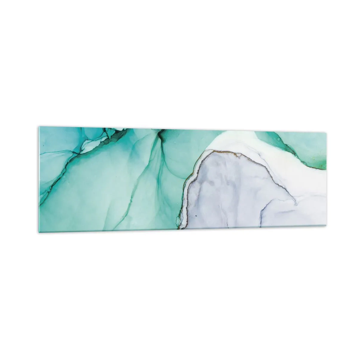 Billede på glas - Undersøgelse i turkis - 160x50 cm