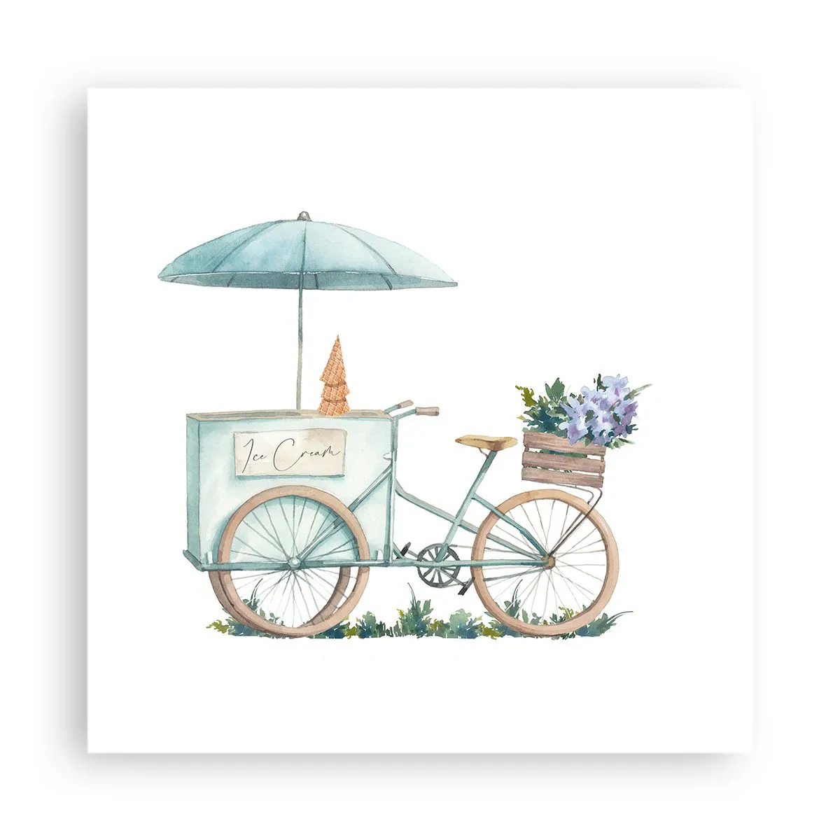 Plakat - Sødt minde om sommeren - 40x40 cm