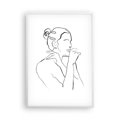 Plakat i hvid ramme - Nøgen: et sensuelt mysterium - 70x100 cm