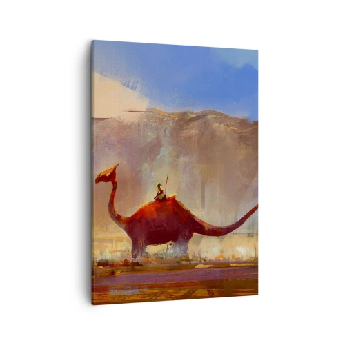 Lærredstryk - Billede på lærred - Hvis de ikke var uddøde - 50x70 cm