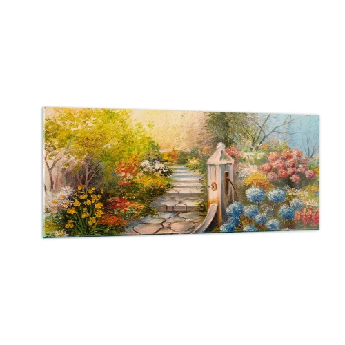 Billede på glas - I fuld blomstring - 100x40 cm