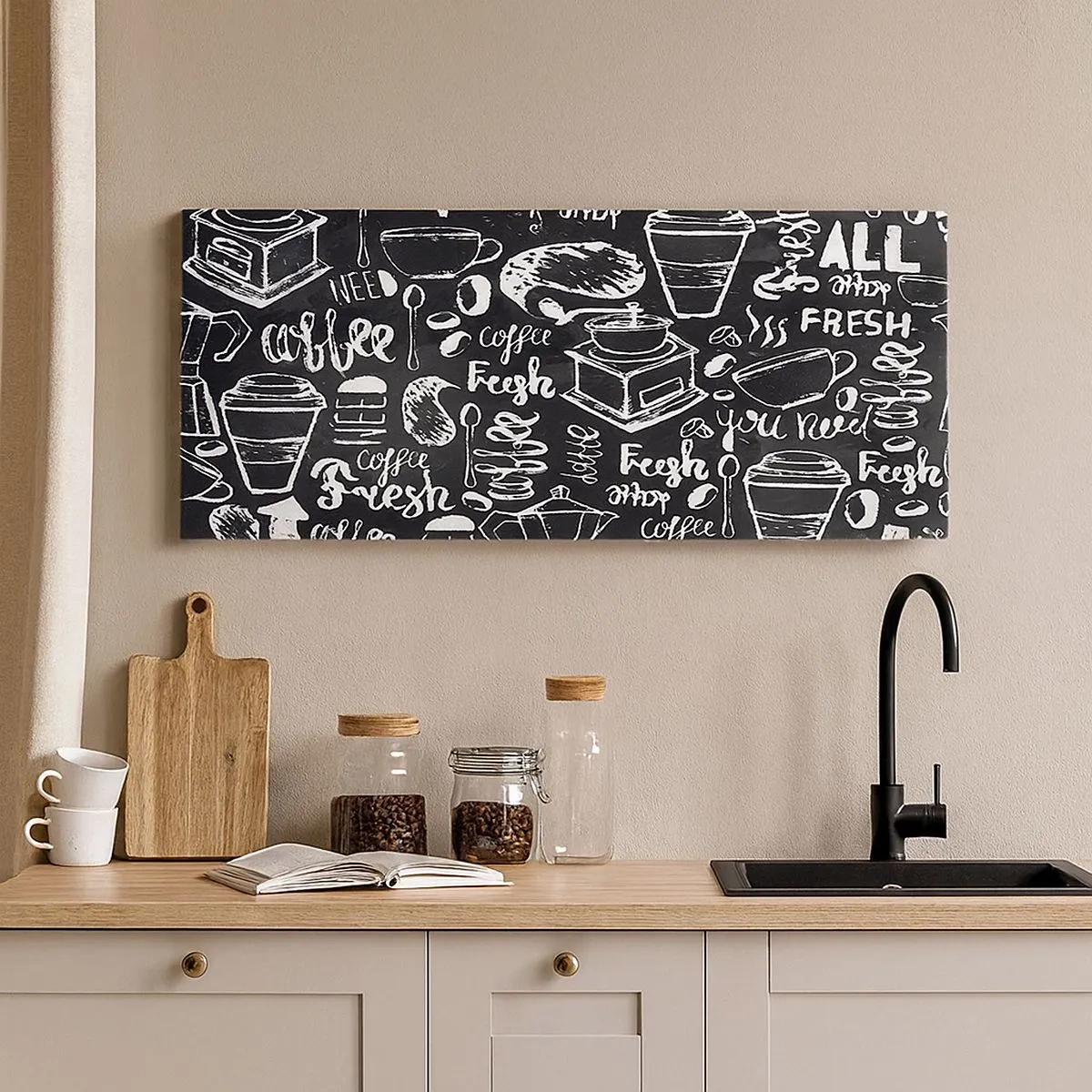 Lærredstryk - Billede på lærred - All you need is… - 100x40 cm