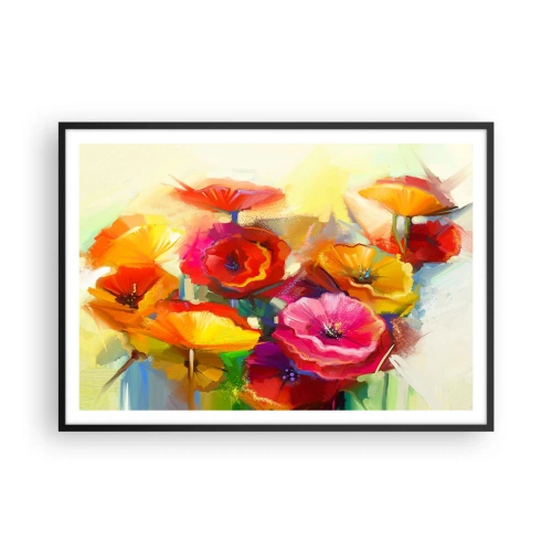 Plakat i sort ramme - Ikke kun rødt - 100x70 cm