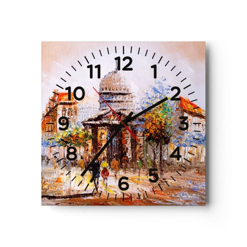 Vægur, Uret - En parisisk spadseretur - 40x40 cm