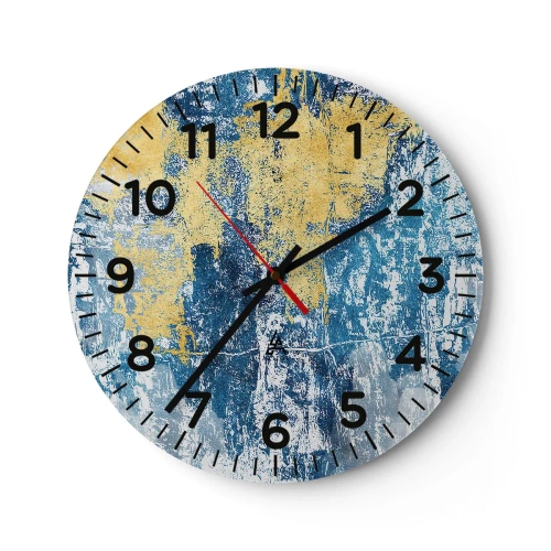 Vægur, Uret - En fredfyldt abstraktion - 30x30 cm