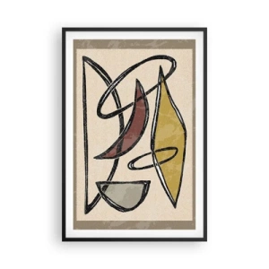 Plakat i sort ramme - Vertikaler og niveauer - 61x91 cm