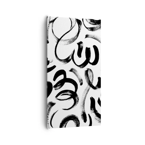 Lærredstryk - Billede på lærred - I sort og hvidt - 65x120 cm