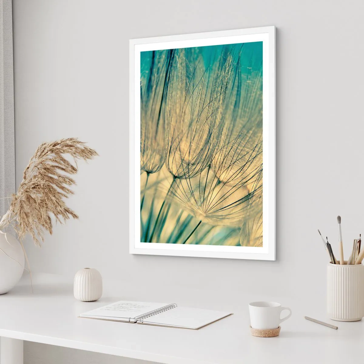 Plakat i hvid ramme - Venter på vinden - 70x100 cm