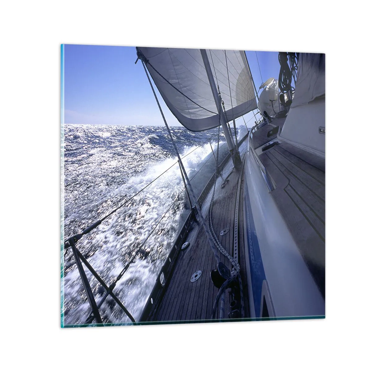 Billede på glas - Jeg ved, hvad det vil sige at være en fugl - 70x70 cm