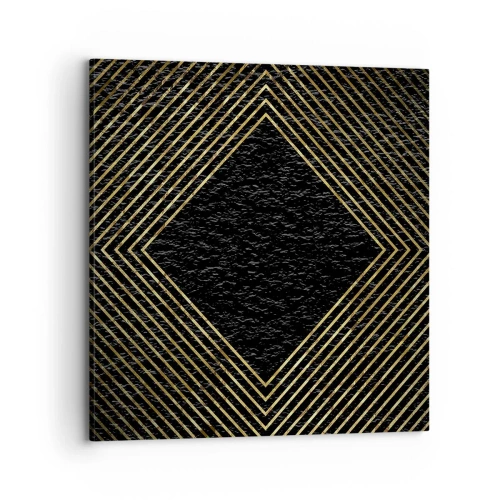 Lærredstryk - Billede på lærred - Geometri i glamour-stil - 70x70 cm
