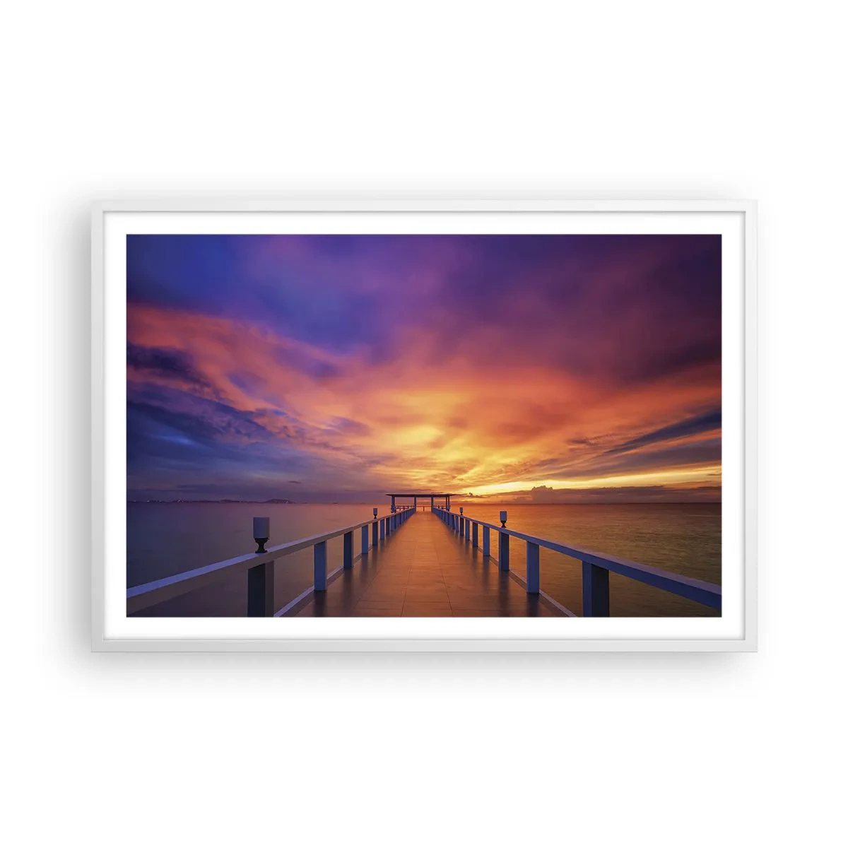 Plakat i hvid ramme - Uden ende - 91x61 cm