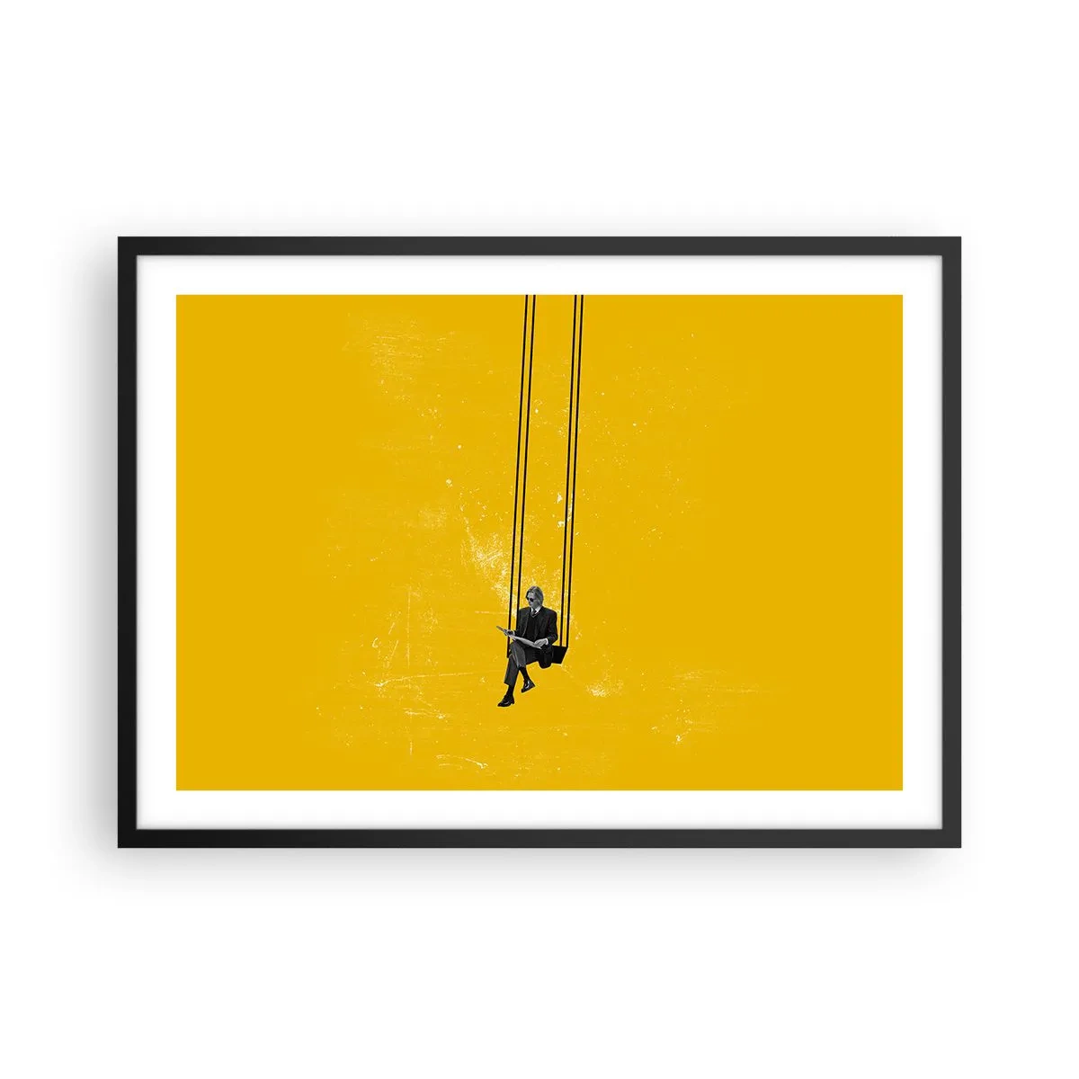 Plakat i sort ramme - En dag som alle andre - 70x50 cm