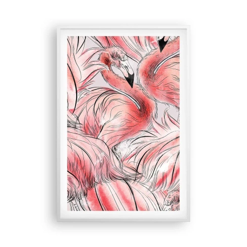 Plakat i hvid ramme - Fugle corps de ballet - 61x91 cm