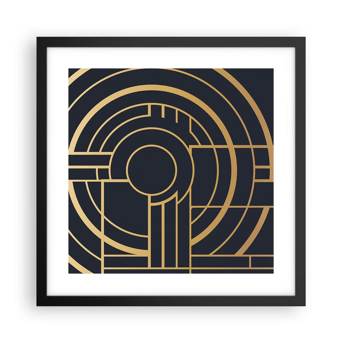 Plakat i sort ramme - At vende tingene på hovedet - 40x40 cm