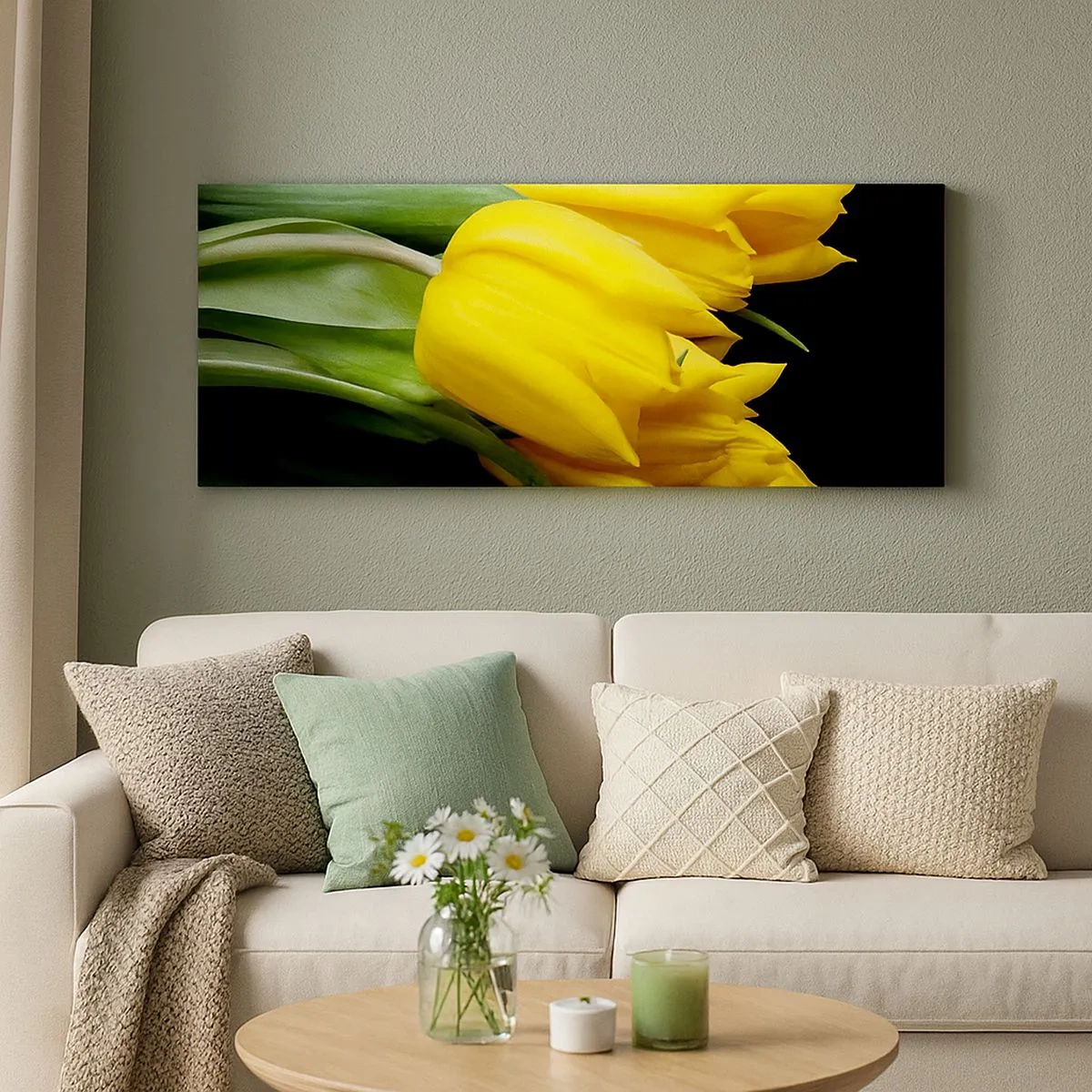 Lærredstryk - Billede på lærred - Opstå fra den rene sol - 100x40 cm