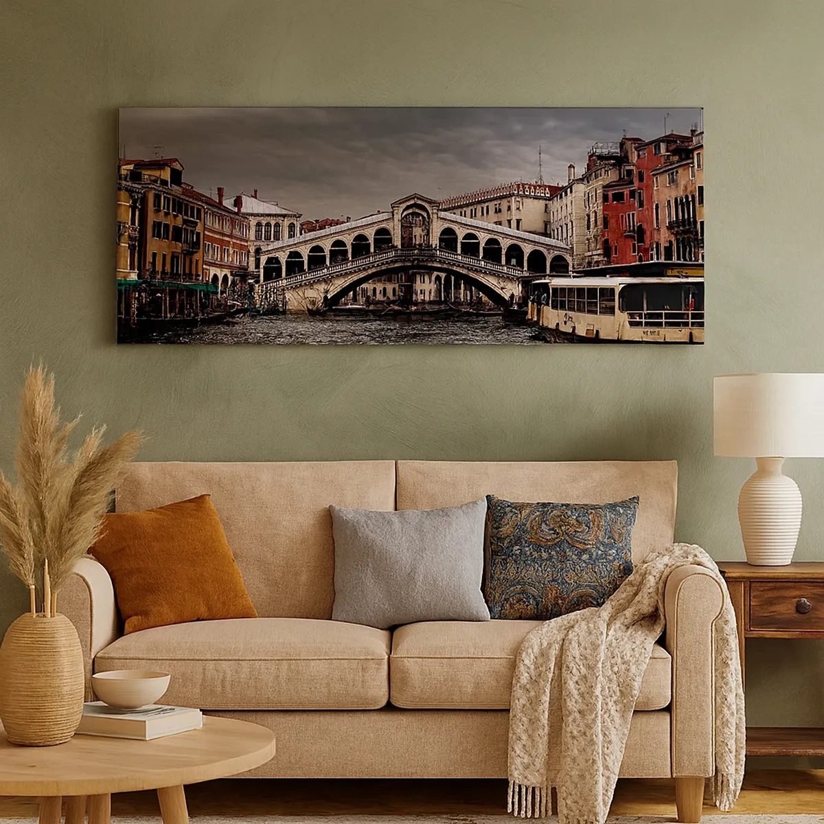 Lærredstryk - Billede på lærred - Løftet om en venetiansk aften - 30x30 cm