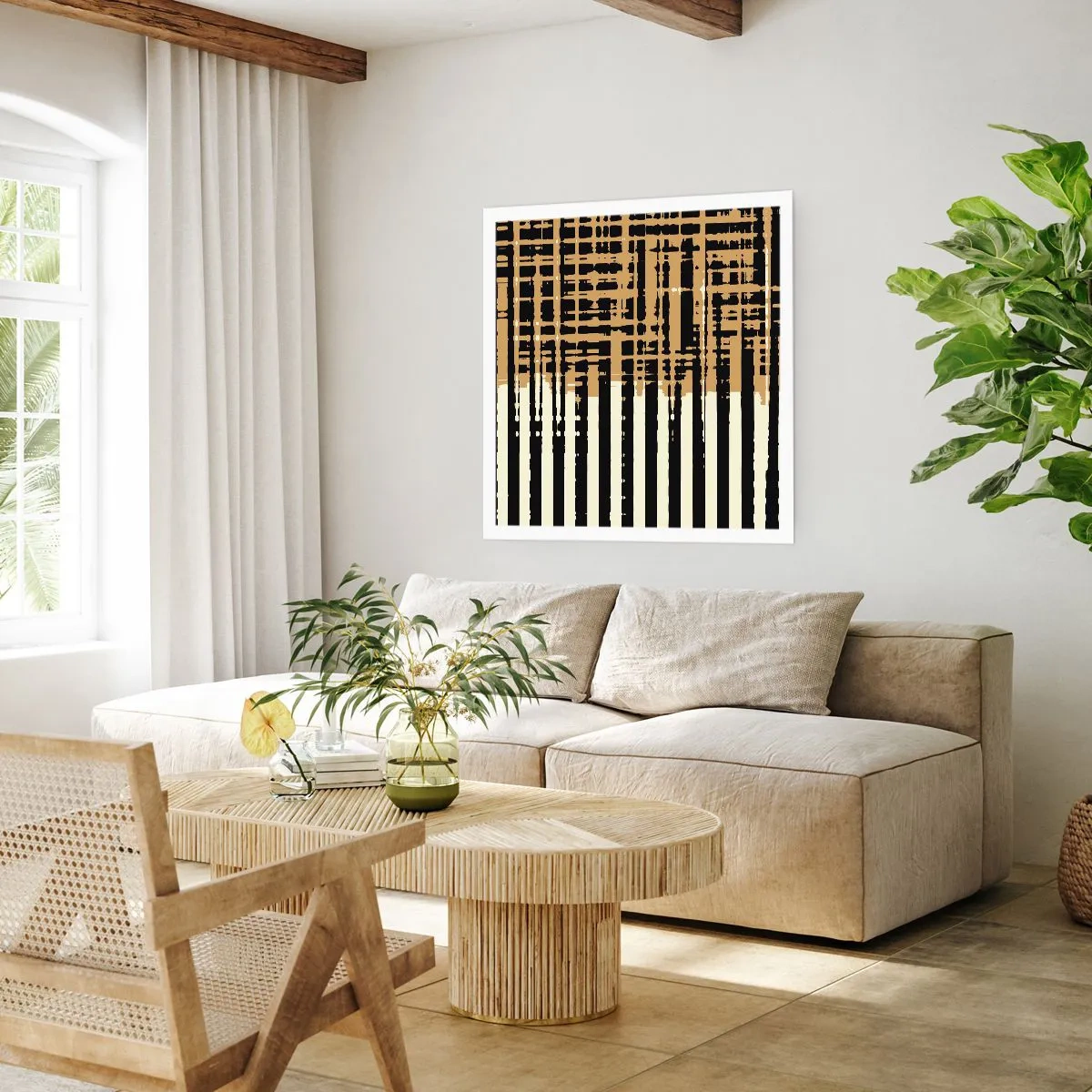 Plakat - Arkitektonisk abstraktion - 60x60 cm