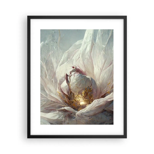 Plakat i sort ramme - Blomstrer en gang om hundrede år - 40x50 cm