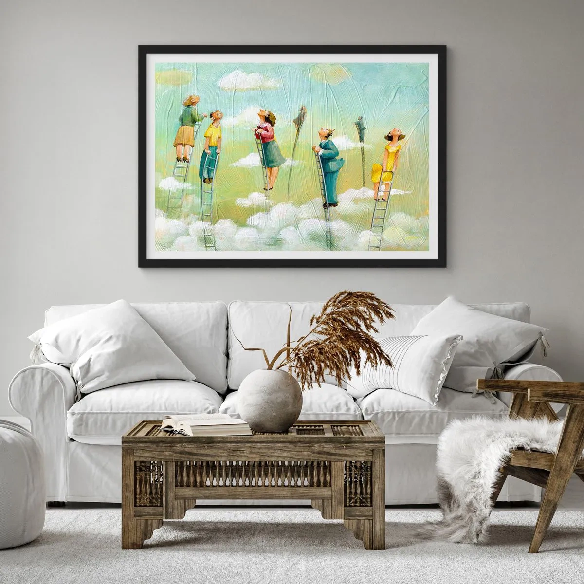 Plakat i sort ramme - Bag din drøm - 91x61 cm