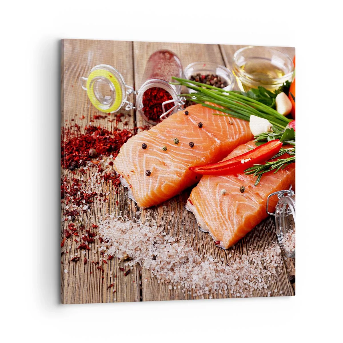 Lærredstryk - Billede på lærred - Norske køkken eventyr - 60x60 cm