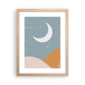 Plakat i ramme af lyst egetræ - De mange nætters mirakel - 30x40 cm