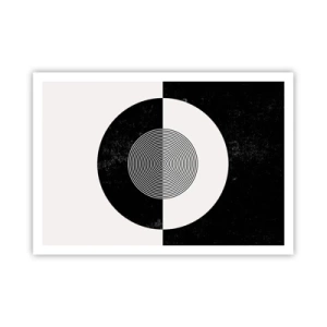 Plakat - Harmoni i sort og hvidt - 100x70 cm