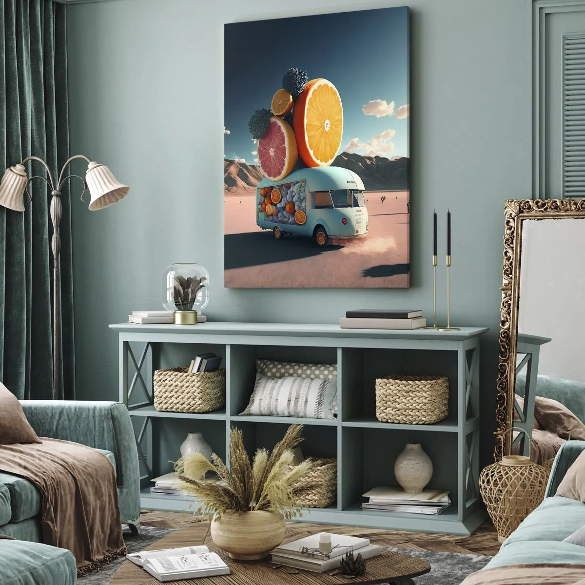 Lærredstryk - Billede på lærred - En smag af ferie - 80x120 cm