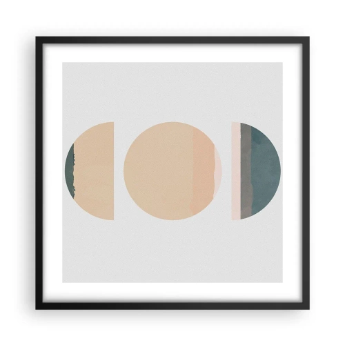 Plakat i sort ramme - Hjul for hjul - 50x50 cm