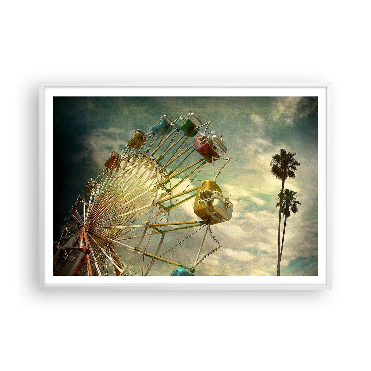 Plakat i hvid ramme - Vil være, vil være sjov.... - 100x70 cm