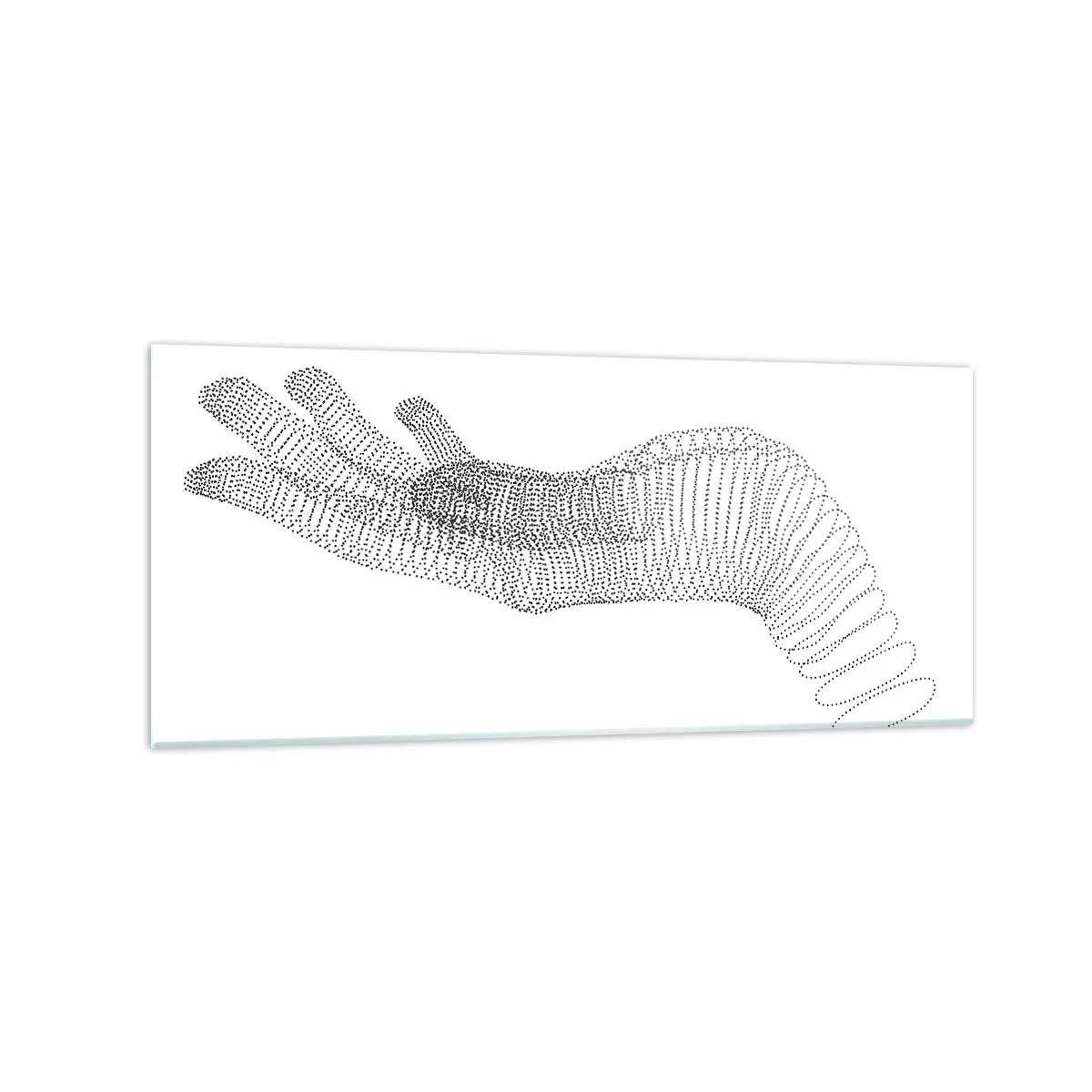 Billede på glas - Fjedrende hånd - 120x50 cm