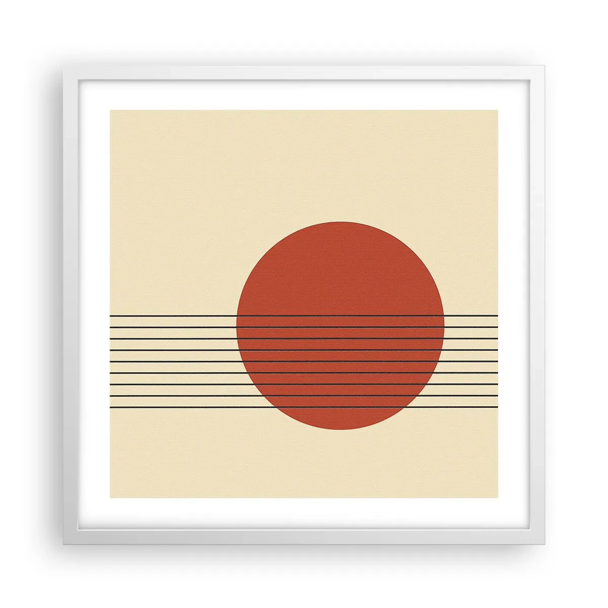 Plakat i hvid ramme - Og så videre - 50x50 cm