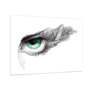 Billede på glas - Smuk og klar til at angribe - 100x70 cm