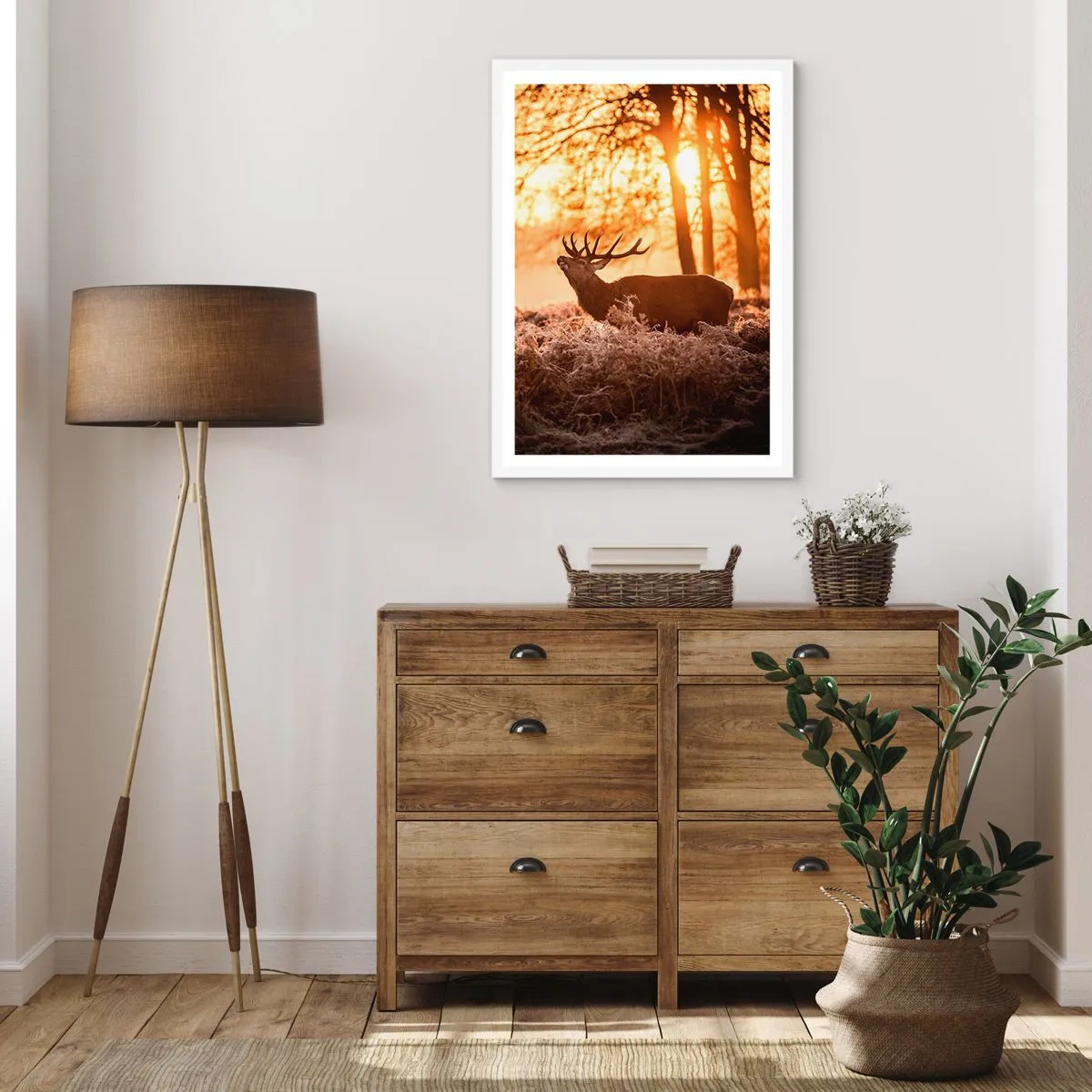 Plakat i hvid ramme - En jægerdrøm - 70x100 cm