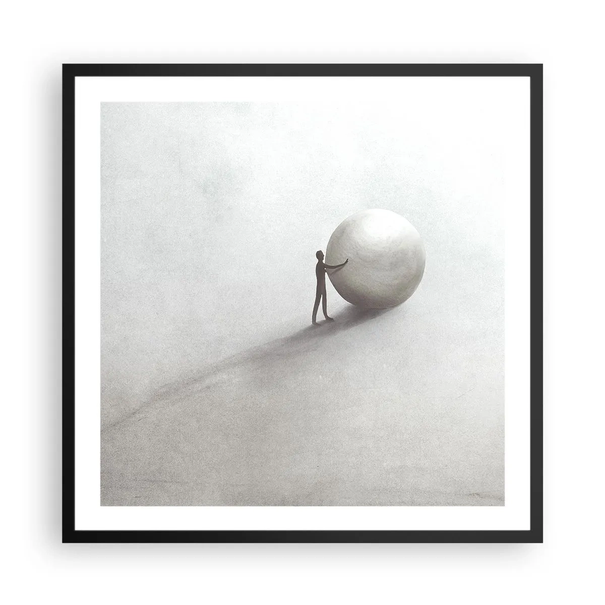 Plakat i sort ramme - Livets spil - 60x60 cm