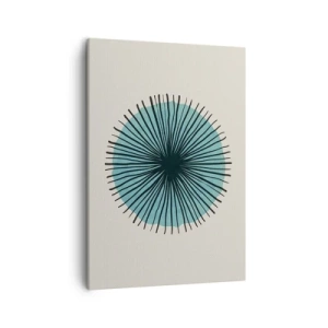 Lærredstryk - Billede på lærred - Strålende på blå - 50x70 cm