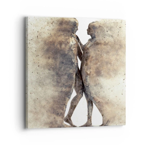 Lærredstryk - Billede på lærred - Fra støv steg de til kærlighed - 30x30 cm