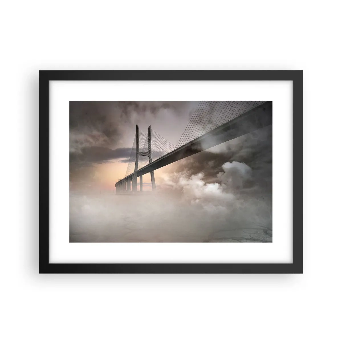 Plakat i sort ramme - På en flod, der ikke eksisterer - 40x30 cm