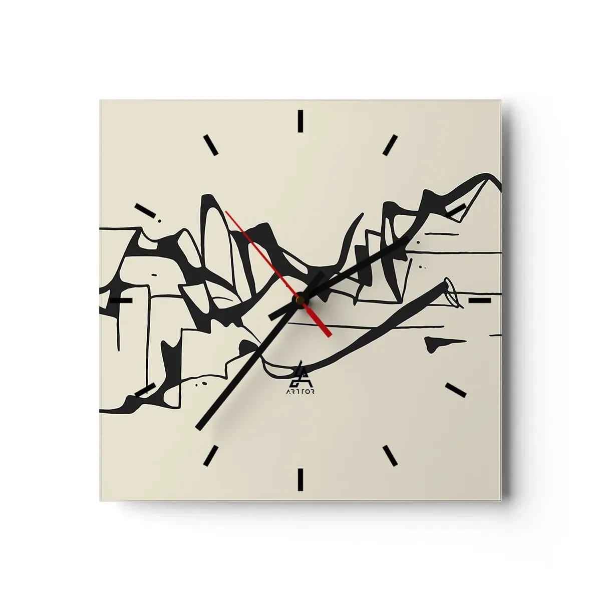Vægur, Uret - Måske et landskab - 40x40 cm