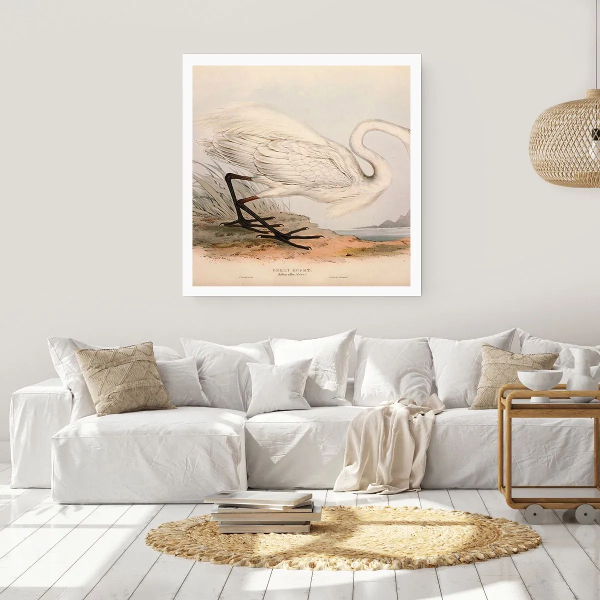 Plakat - Dame på sivene - 50x50 cm